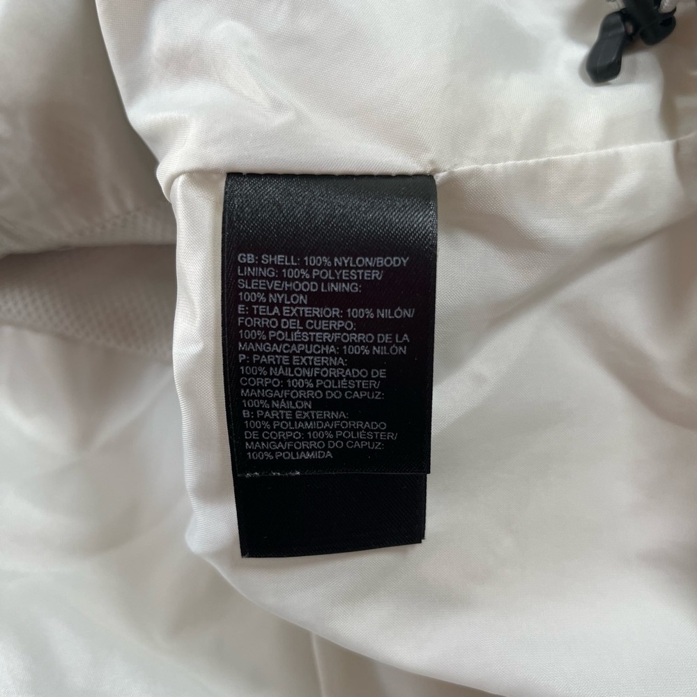 The North Face Nylon HyVent Jacket Hooded White/Ivory Women’s Large Flaw* - Picture 7 of 13